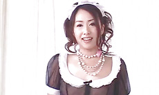 Koyuki Matsumoto in pink uniform sucks cocks