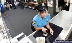 Police officer pawns her pussy for money