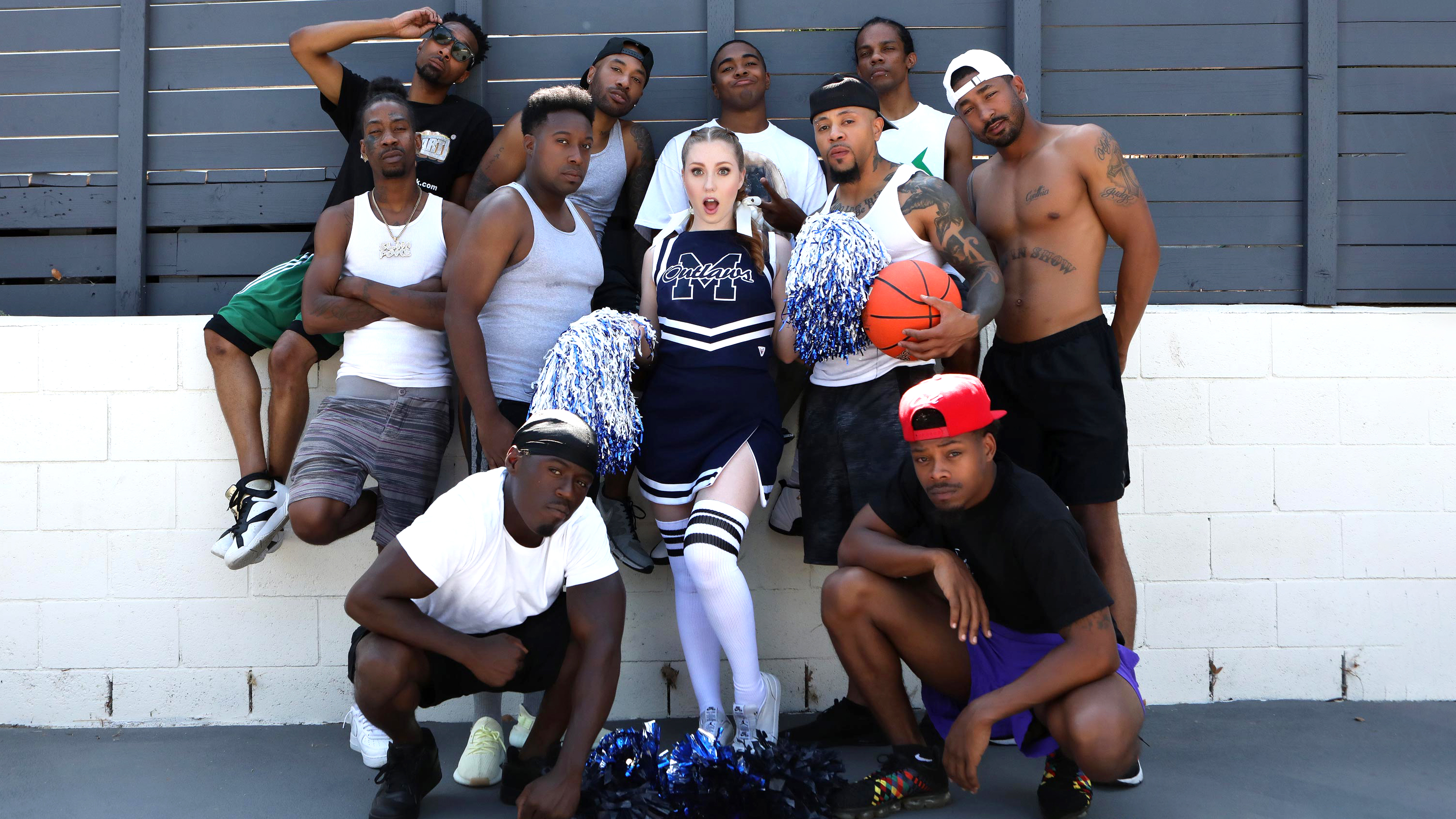 A Sexy Cheerleader Gangbanged By Basketball Team
