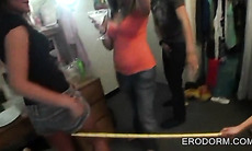 censored horny college teens anxious to fuck at a sex party