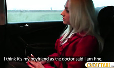 Gorgeous Victoria cheats with her man and she gets laid inside a taxi