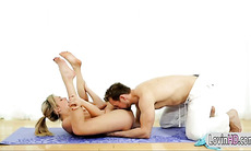 Mia Malkova make love on her yoga mat